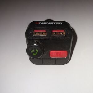 Monster Black Car Charger with Red Accents